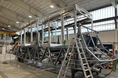 Salzwelten Hallstatt Neue Sazbergbahn Fahrbetriebsmittel - Kabinen + Fahrwerk  | © Salzwelten