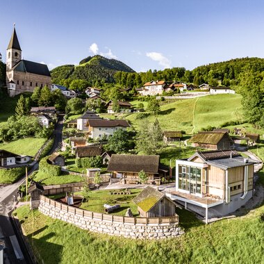 Kelten.Erlebnis.Berg Drohnenaufnahme | © Gellner Salzwelten Salzburg Kelten.Erlebnis.Berg Drohnenaufnahme | © Gellner