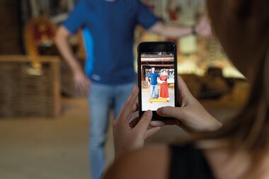 Mann mit Avatar - Salzwelten-App | © Bergauer Mann Avatar Salzwelten-App destinationguide | © Bergauer
