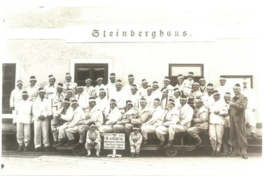 Steinberghaus Besucherbefahrung | © Salzwelten Salzwelten Altaussee Besucherbefahrung vor Steinberghaus 1934 | © Salzwelten